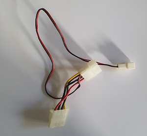 Adaptateur ventilateur connecteur Molex à 4 broches vers deux connecteur PWM