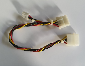 Adaptateur 2 X Molex 4 broches vers 1 X Molex carte mère