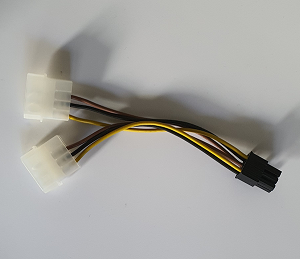 Adaptateur 2 X Molex vers Prise 8 pins pour carte graphique (neuf) (Copie)
