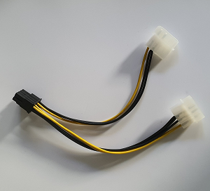Adaptateur 2 X Molex vers Prise 8 pins pour carte graphique (neuf)