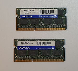 Mémoire Sodimm DDR3 Adata PC3-10600S 999 4 Go 2X2 Go