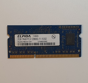 Mémoire Sodimm DDR3 Elpida PC3-12800S 11-10-B2  2 Go