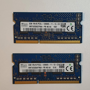 Mémoire Sodimm Hynix PC3L-12800S 11-13-C3 4 go 2X2 Go