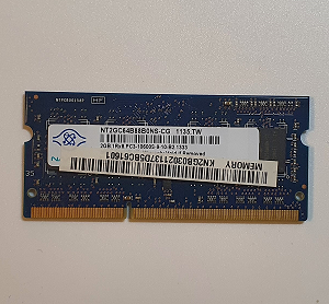 Mémoire Sodimm Nanya PC3-10600S 9-10-B2 2 Go
