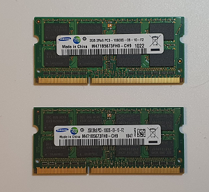 Mémoire Sodimm Samsung PC3-10600S 9-10-F2 4 Go 2X2 Go