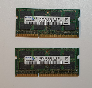 Mémoire Sodimm Samsung PC3-8500S 7-10-F2 4 Go 2X2 Go