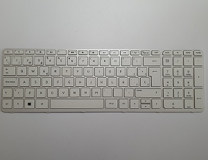 Clavier qwerty Espagnol hp 15-e 15-n Blanc 720597-071