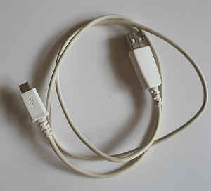 Câble USB vers micro USB blanc 80 mm