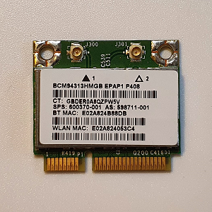 Carte Wifi et Bluetooth HP DV7-4164SF Broadcom BCM94313HMGB