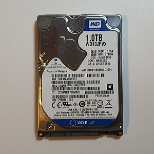 Disque dur HDD d'occasion Western digital WD10JPVS-60JC3T0 1000 Gb 4851 heures