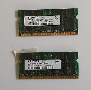 Mémoire Sodimm DDR2 Elpida PC2-6400S 666 4 Go 2 X 2 Go