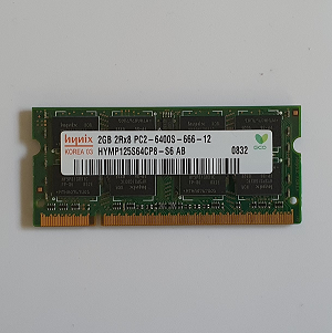 Mémoire Sodimm DDR2 Hynix PC2-6400S 666-12 2 Go