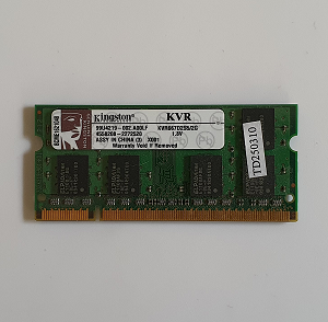 Mémoire Sodimm DDR2 Kingston PC2-6400 KVR667D2S5 2G 2 Go